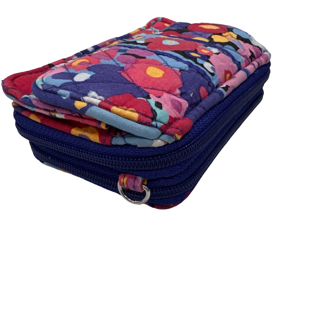Vera Bradley Colorful Floral Quilted Wallet – Compact Zip Around - Picture 9 of 9